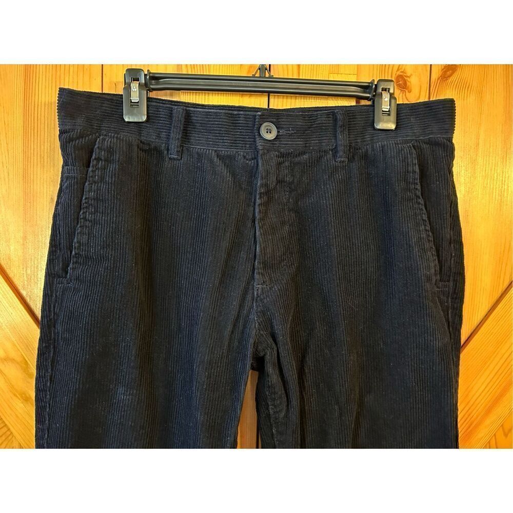Esprit Handcrafted Corduroy Pants Mens 32 Dark Navy Boho Retro 90s Y2K Minimalis - Picture 3 of 8